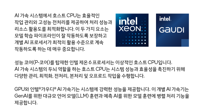 AI 성공을 위해 인텔® 제온® 6 프로세서를 선택하는 5가지 이유